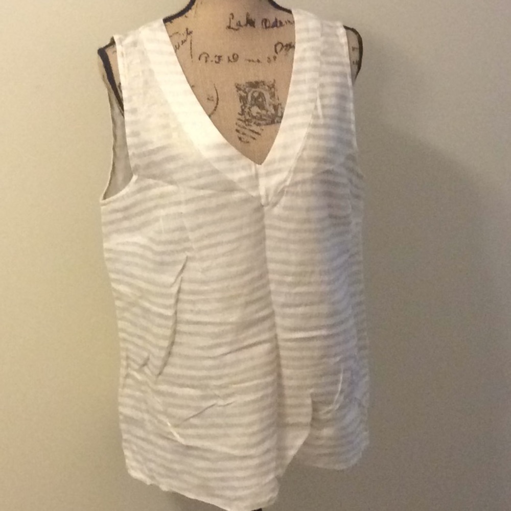 ST. TROPEZ WEST linen top